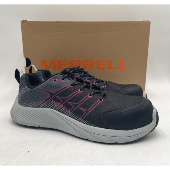 Merrell MOAB FLIGHT CF Women's NEW Safety-Toe Work Shoe Black US Size 10 - Picture 1 of 11